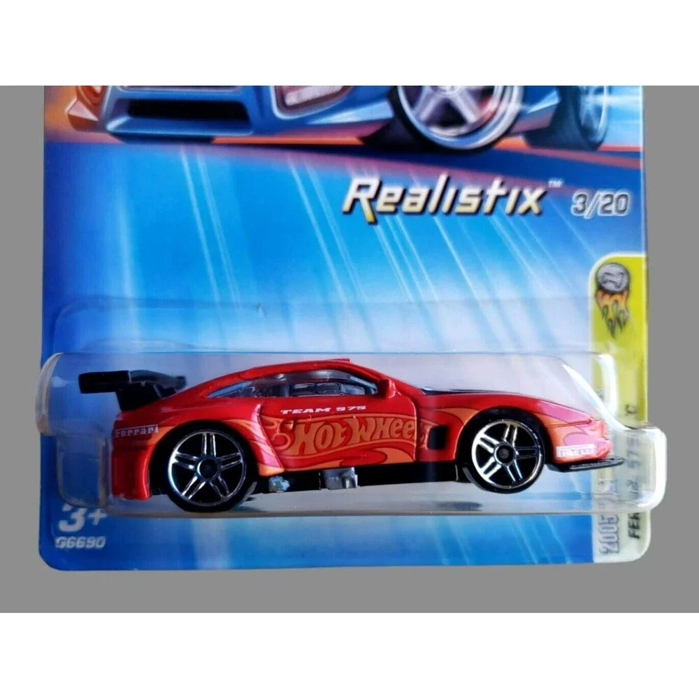 Hot Wheels FERRARI 575 GTC RED 003 2005 FIRST EDITIONS REALISTIX 3/20 1:64 G6690